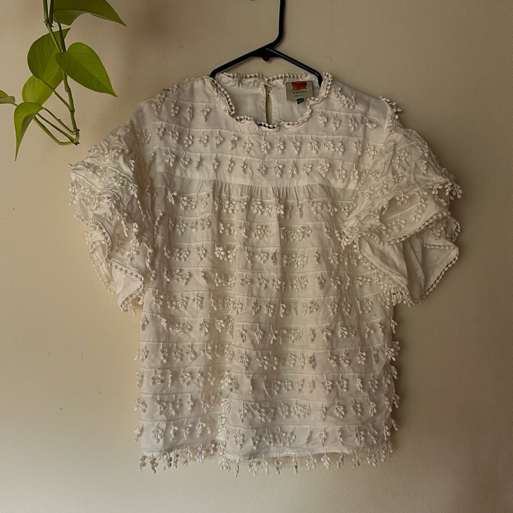 FARM Rio Fringe detail blouse